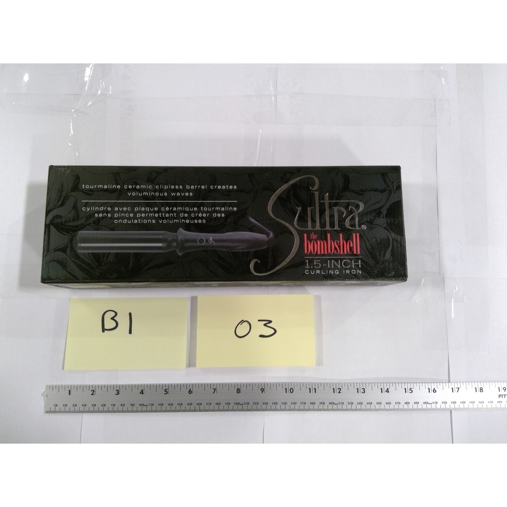 Sultra The Bombshell Curling Iron Women 1.5 Inch Black New NIB Clipless Wand